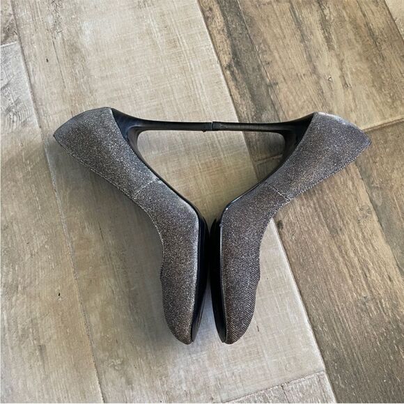 Banana Republic Hello Sole Mate Gold Metallic Heels size 6 Glitter Stiletto Pump - Picture 7 of 12